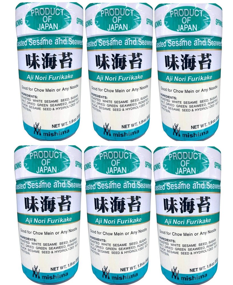 Mishima Aji Nori Furikake (Seasoned Mix), 1.09 Oz (Pack of 6 (1.9 oz x 6 Pack))