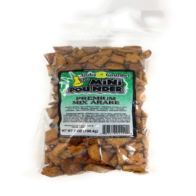 Aloha Gourmet Da Mini Pounder | Premium Mix Arare 7oz | Hawaii's Crack Seed and Candys
