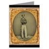 12 Vintage Notecards of Union African American solder in cavalry uniform with sword from the Civil War view 1