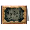12 Vintage Notecards of Southern Civil War Five Prisoners of War in Uniforms in Front of Their Barracks At Camp Douglas Prison, Chicago, Illinois From the Civil War view 1