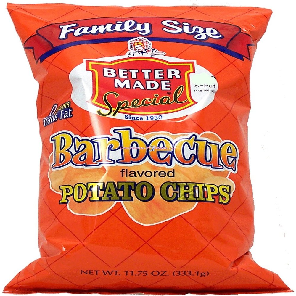 Better Made Barbecue Flavored Potato Chips Family Size 9.5 Ounce