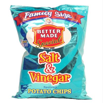 Better Made salt & vinegar flavored potato chips, family size 10.5-oz. bag