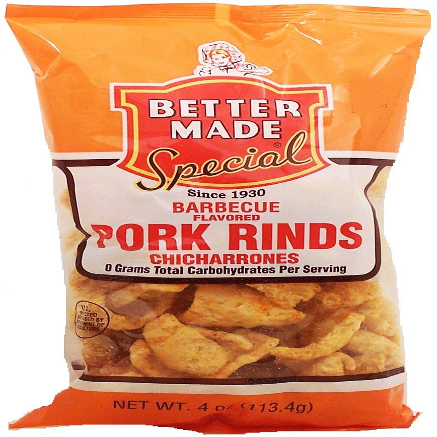 Better Made barbecue flavored pork rinds, chicharrones, 4-oz. bag