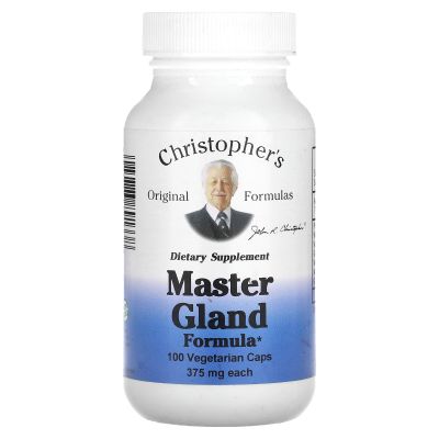 Christopher's Original Formulas Master Gland Formula 375mg  Herbal Blend Designed to Support The Pituitary Gland, Plant-Based Traditional Botanical Supplement, 100 Vegetarian Capsules