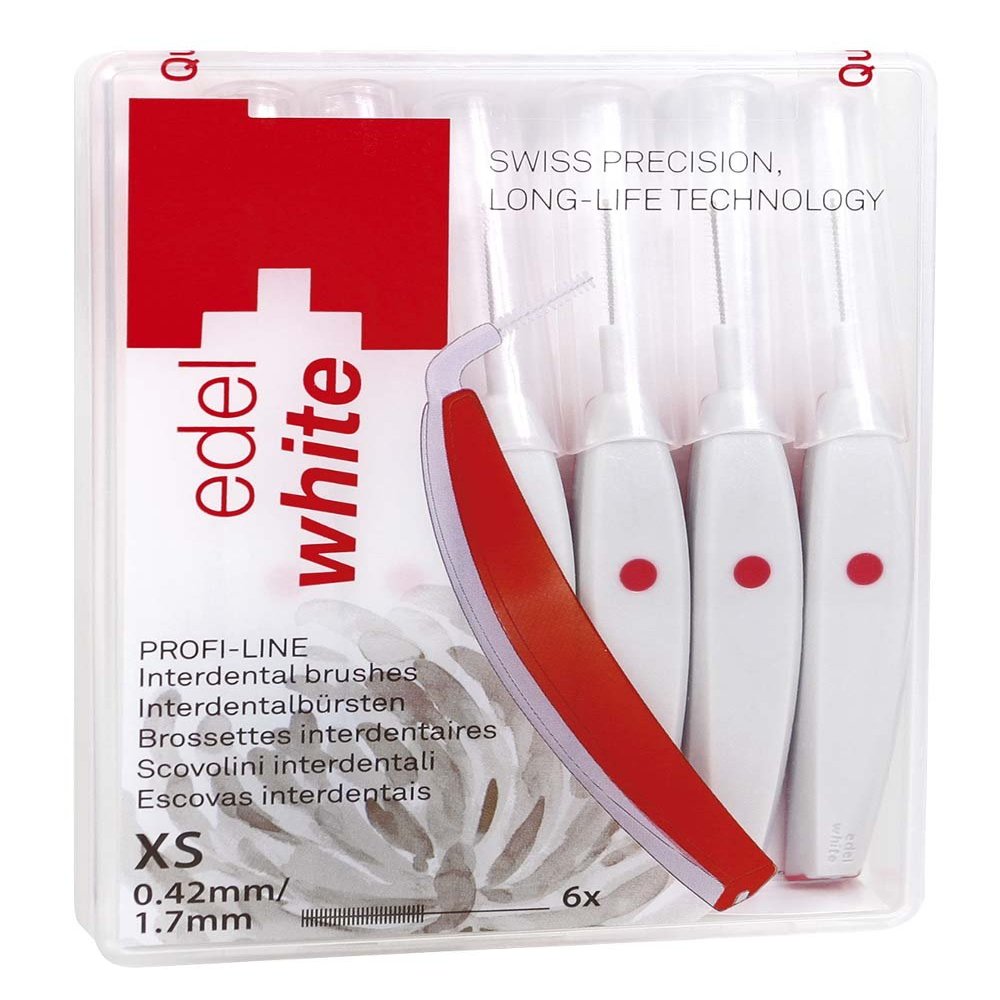 Edel+White Interdental Brushes Interdental Brushes 6 pcs White XS (0,42/1,7 mm)