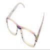 Calabria 4367 Designer Rectangular Reading Glasses +3.25 White Striped Pattern Women Readers Trendy Cute Eyeglass view 1