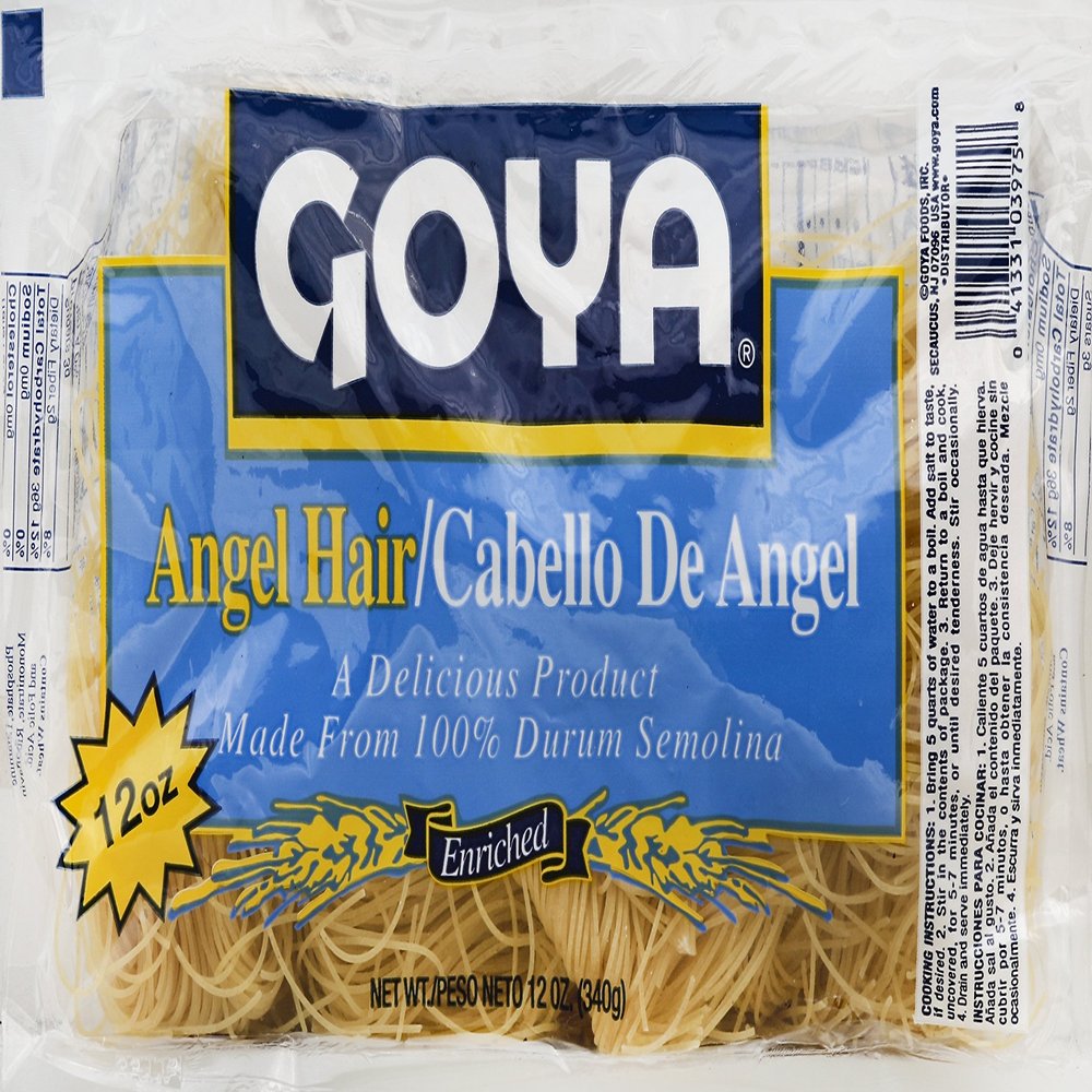 Goya Foods Angel Hair Pasta, 12 Ounce (Pack of 12)