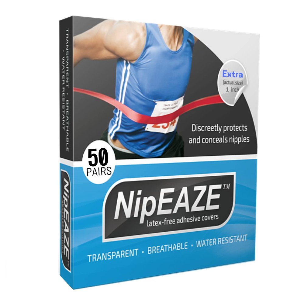 NipEaze - The Original Sports Nipple Covers - Patented & Proven - Chafing Prevention for Men and Women, 1pack, Size Extra, 100Pcs (50pairs)