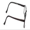 Calabria 616 Rectangular Reading Glasses +0.75 Black Men Women Designer Trendy Readers Durable Modern Eyeglass Spring Hinged view 3