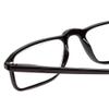 Calabria 616 Rectangular Reading Glasses +0.75 Black Men Women Designer Trendy Readers Durable Modern Eyeglass Spring Hinged view 4