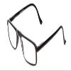 Calabria 616 Rectangular Reading Glasses +0.50 Black Men Women Designer Trendy Readers Durable Modern Eyeglass Spring Hinged view 1