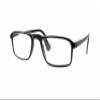 Calabria 616 Rectangular Reading Glasses +0.50 Black Men Women Designer Trendy Readers Durable Modern Eyeglass Spring Hinged view 2