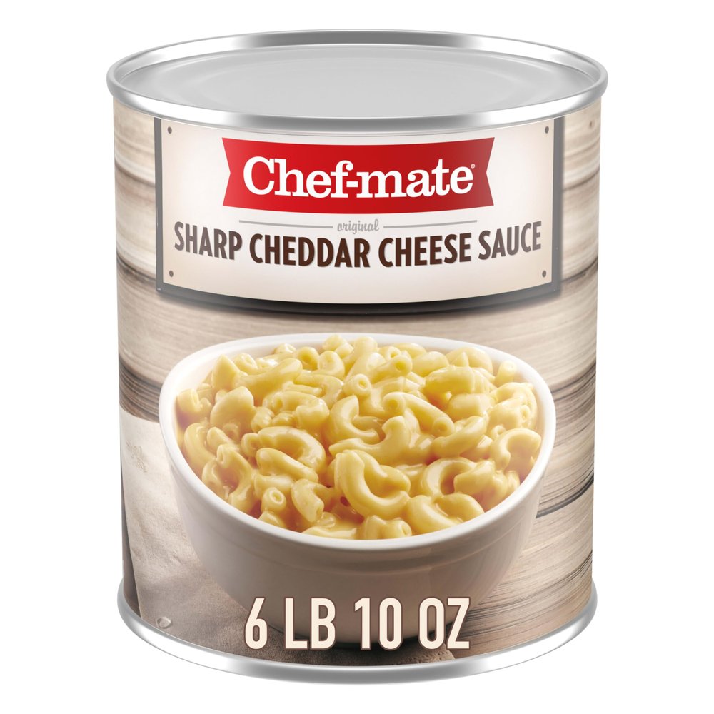 Chef-mate Sharp Cheddar Cheese Sauce and Queso, Superbowl Party Supply, 6 lb 10 oz (# 10 Can Bulk)