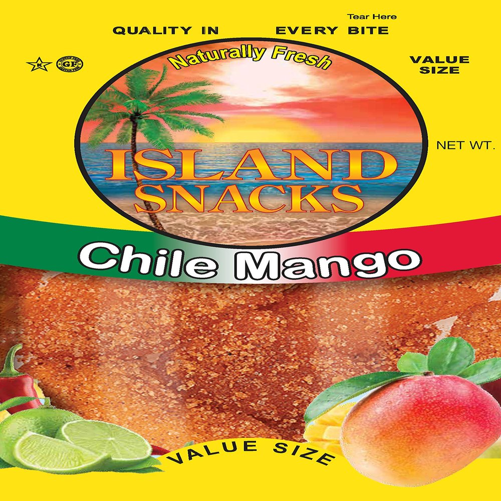 Island Snacks  Dried Chile Mango Fruit Slices  Value Size, 4 Ounces (Pack of 6)  Quality In Every Bite
