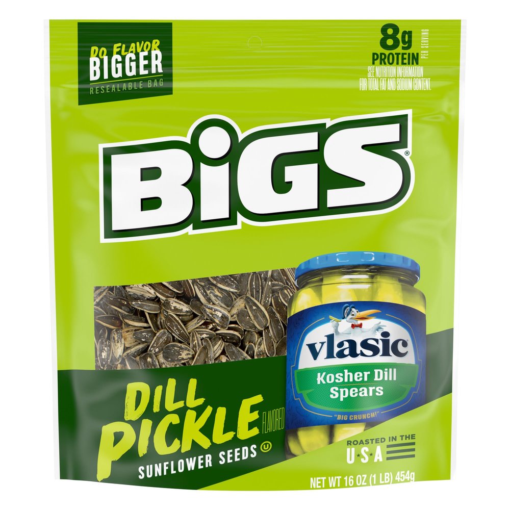 Bigs Vlasic Dill Pickle Sunflower Seeds, 16-Ounce