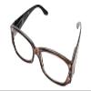 Calabria 738 Reading Glasses +1.50 Taupe Beige Womens Colorful Trendy Readers Stained Glass Inspired Eyeglasses w/Soft Case view 1