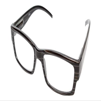 Calabria 742 Reading Glasses +2.50 Black White Stripe Men Women Single Power Reader Stylish Fashion Eyeglasses Soft Case