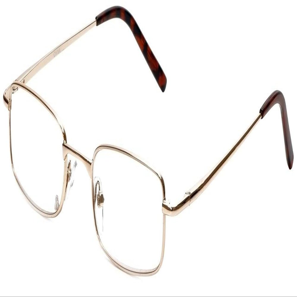 Calabria R753 Designer Rectangular Metal Reading Glasses +0.50 Gold Men Women Single Power Readers Classic Eyeglasses +0.50