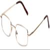 Calabria R753 Designer Rectangular Metal Reading Glasses +6.00 Gold Men Women Single Power Readers Classic Eyeglasses +6.00 view 1