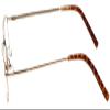 Calabria R753 Designer Rectangular Metal Reading Glasses +6.00 Gold Men Women Single Power Readers Classic Eyeglasses +6.00 view 3