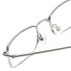 Calabria 753 Rectangle Vintage Metal Reading Glasses +0.50 Silver Men Women Designer Single Power Distortion Free Readers view 4