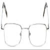 Calabria 753 Rectangle Vintage Metal Reading Glasses +4.50 Silver Men Women Designer Single Power Distortion Free Readers view 2