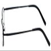 Calabria R753 Designer Rectangular Metal Reading Glasses +0.75 Black Men Women Single Power Readers Classic Eyeglasses +0.75 view 3