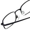 Calabria R753 Designer Rectangular Metal Reading Glasses +0.75 Black Men Women Single Power Readers Classic Eyeglasses +0.75 view 4