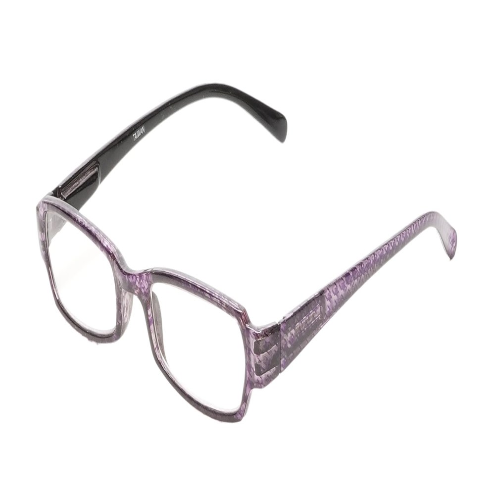 Calabria 758 Reading Glasses&Matching Chamois Case Spring Hinge Violet +0.50