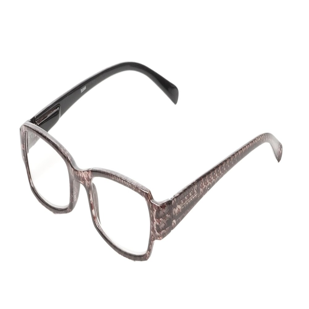 Calabria 758 Reading Glasses&Matching Chamois Case Spring Hinge Brown +0.50