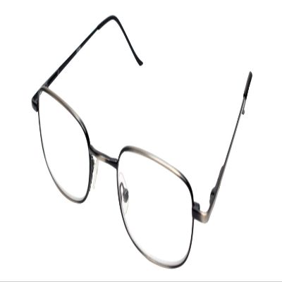 Calabria D-1 Metal Reading Glasses in Pewter Silver +3.00