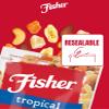 Fisher Snack Tropical Trail Mix, 3.5 oz (Pack of 6), Dried Banana Chips, Almonds, Cashews, Sweetened Pineapple and Mango, Snacks for Adults and Kids, Dried Fruit Snacks view 4