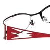 Calabria 806 Techno Optical Titanium Reading Glasses w/Hard Case in 150-806 +3.50 view 3