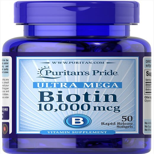 Puritan's Pride Ultra Mega Biotin 10000 Mcg 50 Count