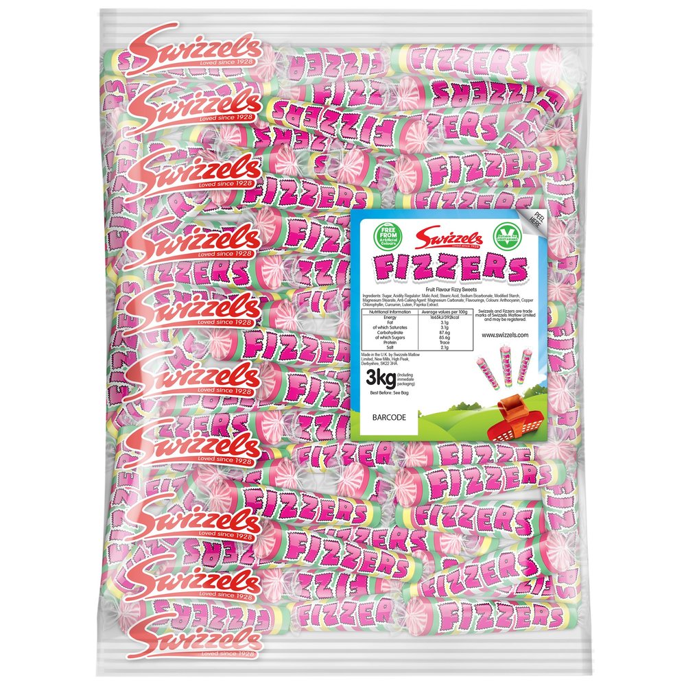 Swizzels Matlow Original Fizzers Sweets (1 x 3 kg)