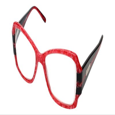Calabria 816 Techno Optical Reading Glasses w/Hard Case in Ruby Red +1.75