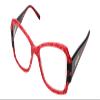 Calabria 816 Techno Optical Reading Glasses w/Hard Case in Ruby Red +1.75 view 1
