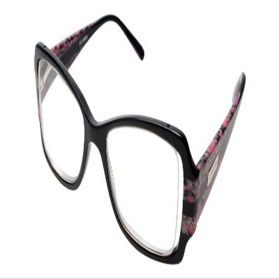 Calabria 816 Techno Optical Reading Glasses w/Hard Case in Onyx Black +1.25