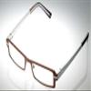 Calabria 822 Metal Reading Glasses +0.50 Nutmeg Brown Silver Men Women Designer Eyeglass Trendy Aluminum Reader w/Hard Case view 1