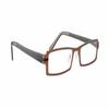 Calabria 822 Metal Reading Glasses +4.00 Copper Brown Black Men Women Designer Eyeglass Trendy Aluminum Readers w/Hard Case view 1