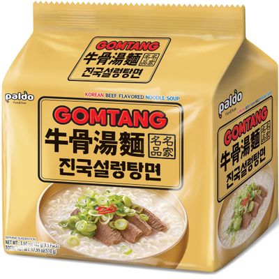 Paldo Gomtang Ramen Korean Instant Noodle 3.60oz (Pack of 20)