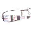 Calabria 845 Designer Women Rectangle Techno Reading Glasses with Hard Case 53mm in Gun Metal +2.00 view 2