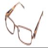 Calabria 845 Designer Women Rectangle Techno Reading Glasses with Hard Case 53mm in Brown +0.50 view 1