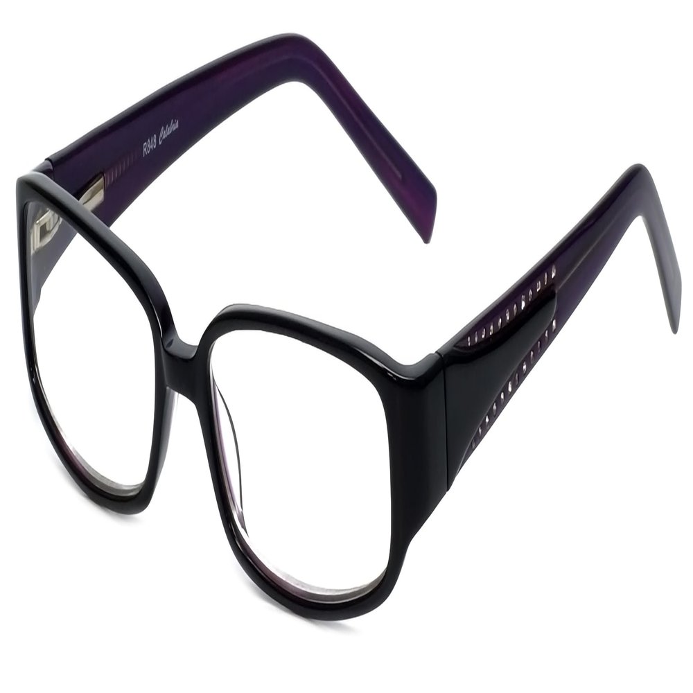 Calabria 848 Techno Optical Reading Glasses w/Hard Case in Purple +2.50