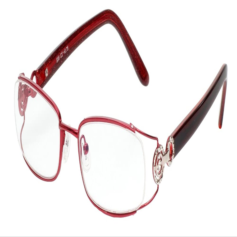 Calabria 838CL Computer Reading Glasses w/Hard Case in Red +1.50