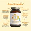 PURE SYNERGY Super B-Complex | Vitamin B Complex Made with Organic Whole Foods | Vegan Supplement with Natural Vitamin B12, Niacin, and Folate | for Energy, Focus and Mood Support (60 Tablets) view 3