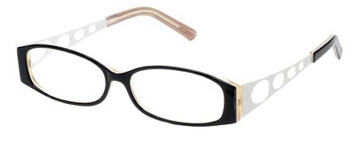 Calabria 808 Designer Stainless Steel Reading Glasses +1.00 Black Whte Men Women Trendy Retro Single Power Reader Eyeglass