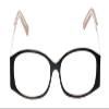 Calabria 808 Designer Stainless Steel Reading Glasses +4.00 Black Whte Men Women Trendy Retro Single Power Reader Eyeglass view 2