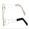 Calabria 808 Designer Stainless Steel Reading Glasses +4.00 Black Whte Men Women Trendy Retro Single Power Reader Eyeglass view 3