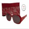 Calabria 761 Floral Print Reading Glasses +0.50 Red Womens Ladies Trendy Readers Modern Fashion Chic Eyeglasses w/Soft Case view 2
